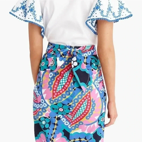 {J. Crew} Tie-back Tulip Skirt Ratti Kaleidoscope - Picture 5 of 15